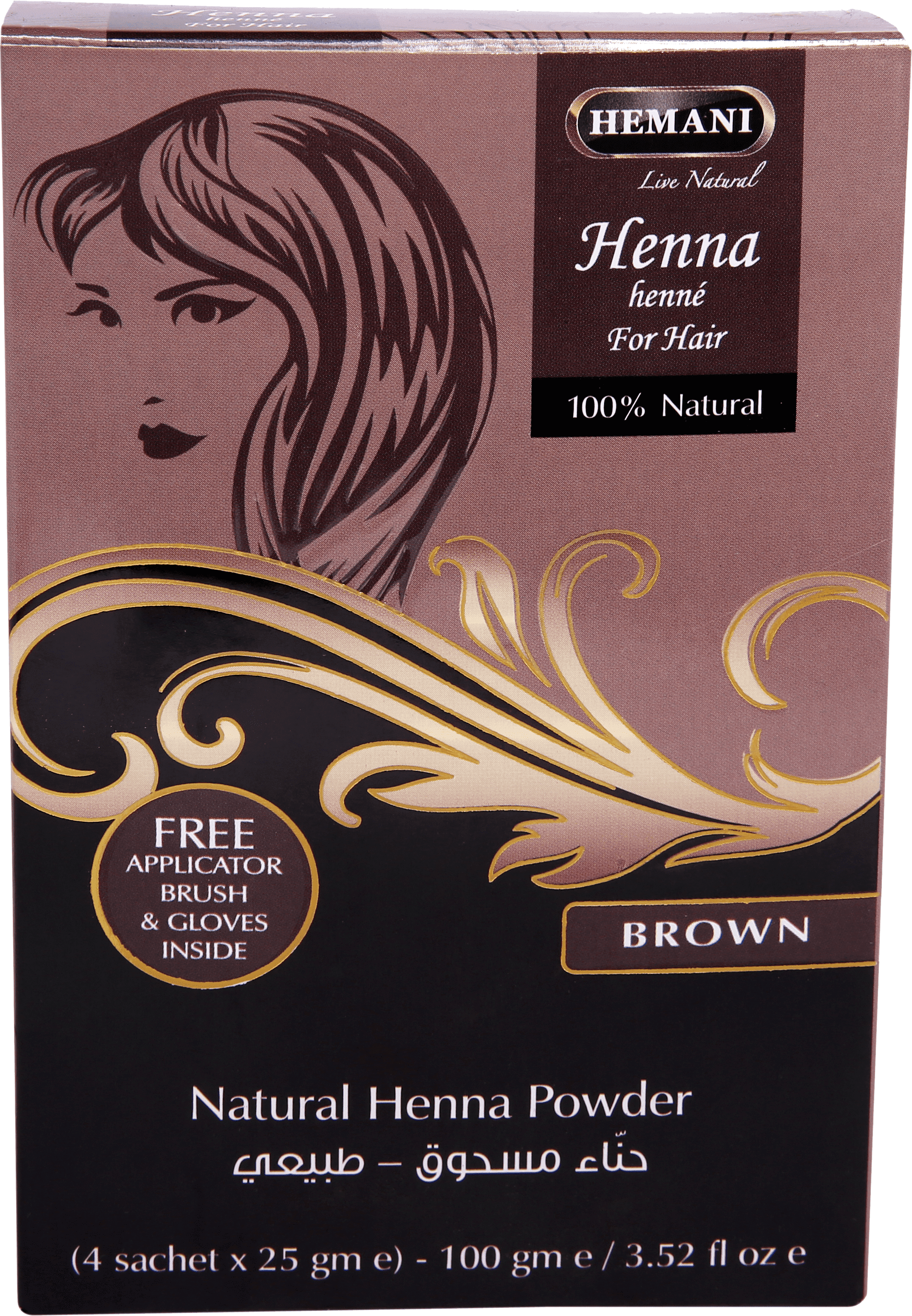 Heena for Hair - 100gms (4pcs x 25gms) - Brown